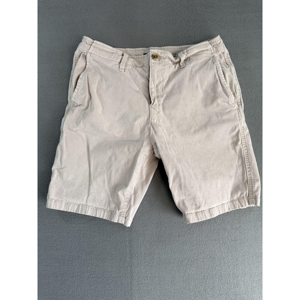 Lucky Brand Shorts Mens 30 Beige Cotton Chino Flat Front Casual 10 Inseam Summer